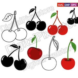 Cherry SVG,Cherry svg bundle,Fruit Svg,Cherries svg,Cherry Png,Cherry Cut file,Cherry Cricut,Cherry silhouette,Cherry Outline Svg,Png,Eps