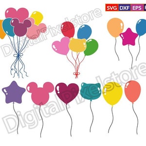 Ballon svg Bundle,Ballon svg,Schneidedatei für Cricut,Birthday ballons svg cut file,ballon png,ballon silhouette,vector,INSTANT DOWNLOAD