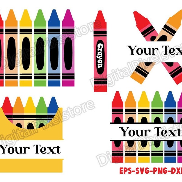 Crayon Split Monogram Svg,Crayon Monogram,Crayon Svg Bundle,Teacher Monogram,Crayon Svg,Crayon Cut File,Crayon Svg Design,Digital Download