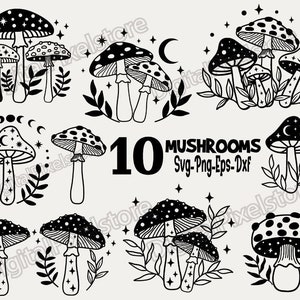 Mushroom Svg,Mushroom svg bundle,Mushroom Clipart,Magic mushroom svg,Boho Mushroom Clipart Svg,Mystical mushroom svg,mushroom shirt svg,Png