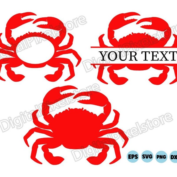 Crab svg, Crab SVG Bundle, Crab clipart, Sea animals clip art, Ocean svg, Crab Png File,Summer Svg, Crab Vector, Digital Download