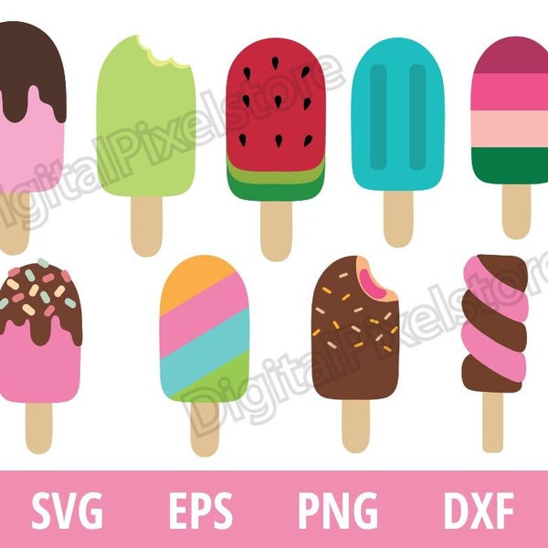 Popsicle svg,Ice Cream Svg,Summer Popsicles Clipart,Popsicle Cut File,watermelon pop svg,Layered svg for Cricut, Digital Download