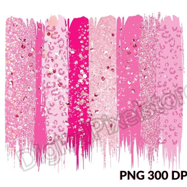 Pink Brush Strokes Glitter background,Brush Strokes PNG,Pink Brush Stroke PNG,Pink Background Png,Brushes Background Png,Sublimation Design