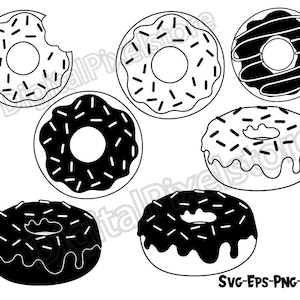 Donut Silhouette Svg,Donut Outline SVG,Donut Svg Bundle,Donut Cut File,Donut Clipart,Sweet Treats,Donut Png,Donut Birthday,Png,Donut vector