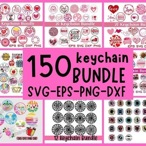 150 Keychain Bundle Svg,Keychain SVG,Mom keychain,Teacher Keychain,Circle Patterns Svg,Valentines keychain,Round Pattern,Keychain Quotes Svg