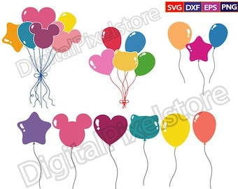 Balloon SVG Bundle: Birthday Party Cut Files (Instant Download)