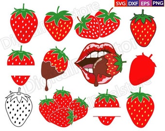 Strawberry svg vector art printable fruit png Strawberry clipart summer fruit clipart summer fruit svg vector clipart summer fruit svg