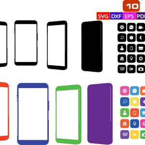 Smartphone SVG Bundle,Handy svg,Handy png,Smartphone Clipart,Smartphone Vektor,Smartphone cricut,Smartphone cut file,dxf,eps