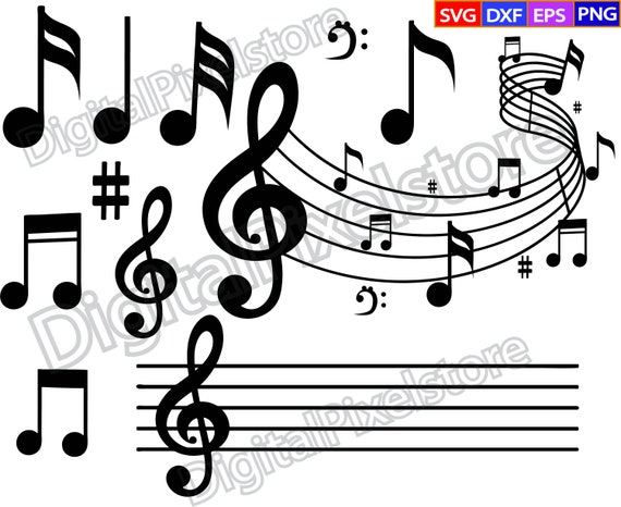 Des Notes De Musique De Boîte De Cadeau Clip Art Libres De Droits, Svg,  Vecteurs Et Illustration. Image 10555647