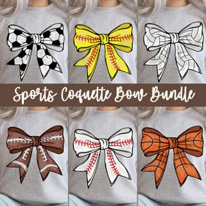 Sports Coquette Bow Png, Coquette Bow Game Day Png, Sports PNG, Basketball Bow, Softball Bow, Baseball Bow, Football Bow Png, Volleyball Bow