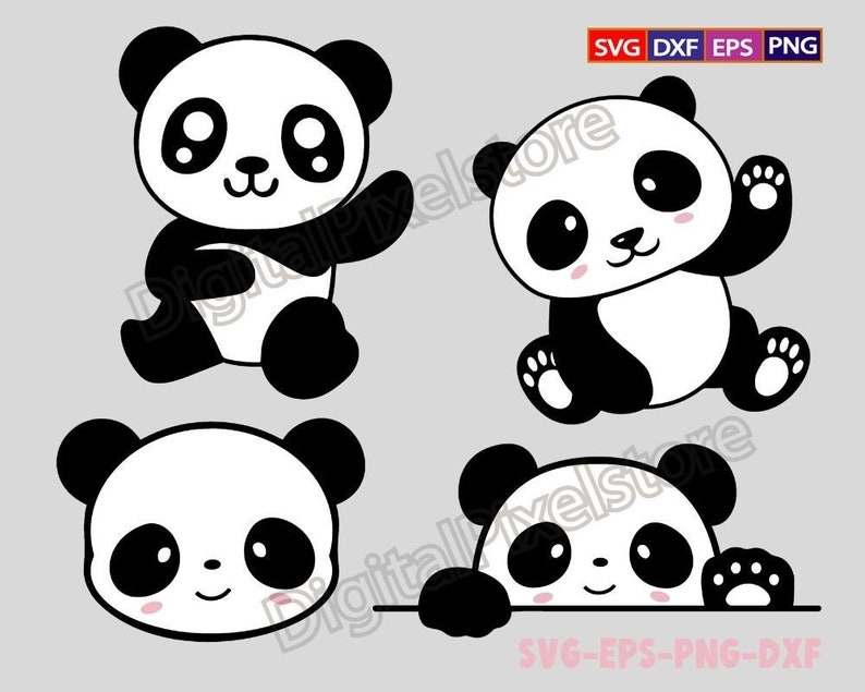Panda Svgpanda Svg Bundlepanda Head Svgcute Panda Svgpanda - Etsy