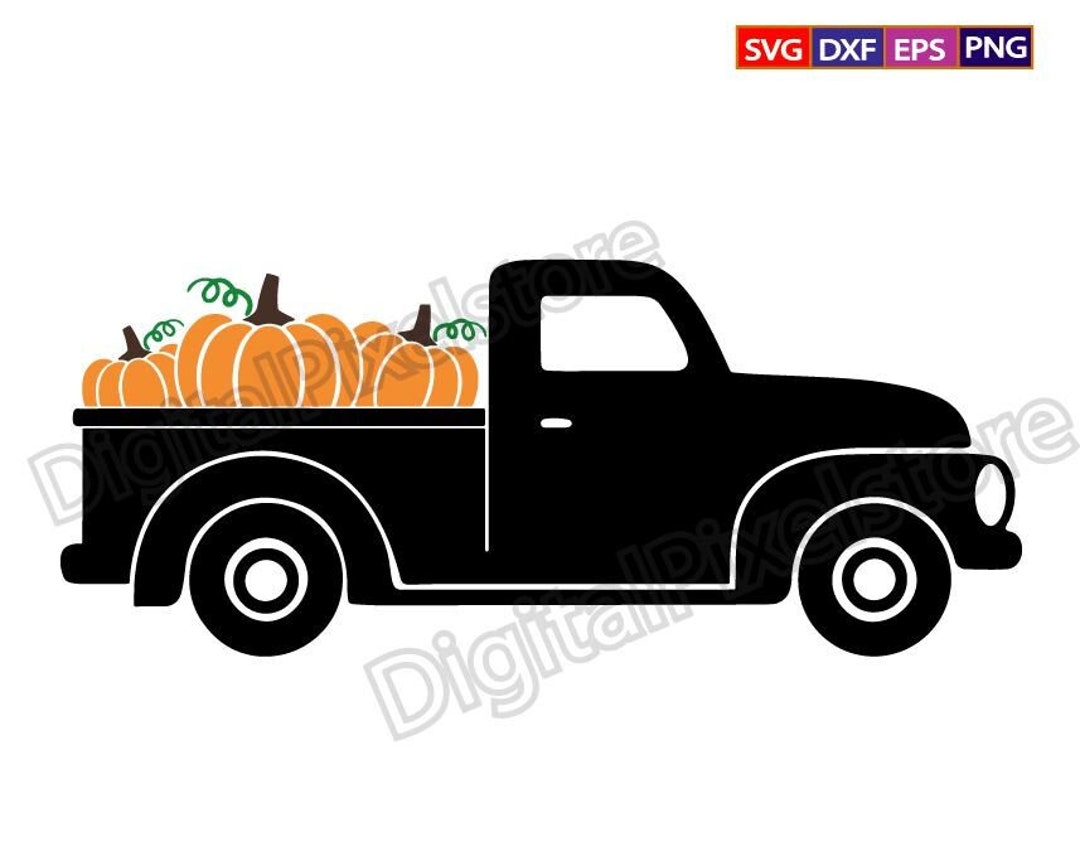 Fall Truck Svg,fall Pumpkin Truck Svg,autumn Vintage Truck,autumn Svg