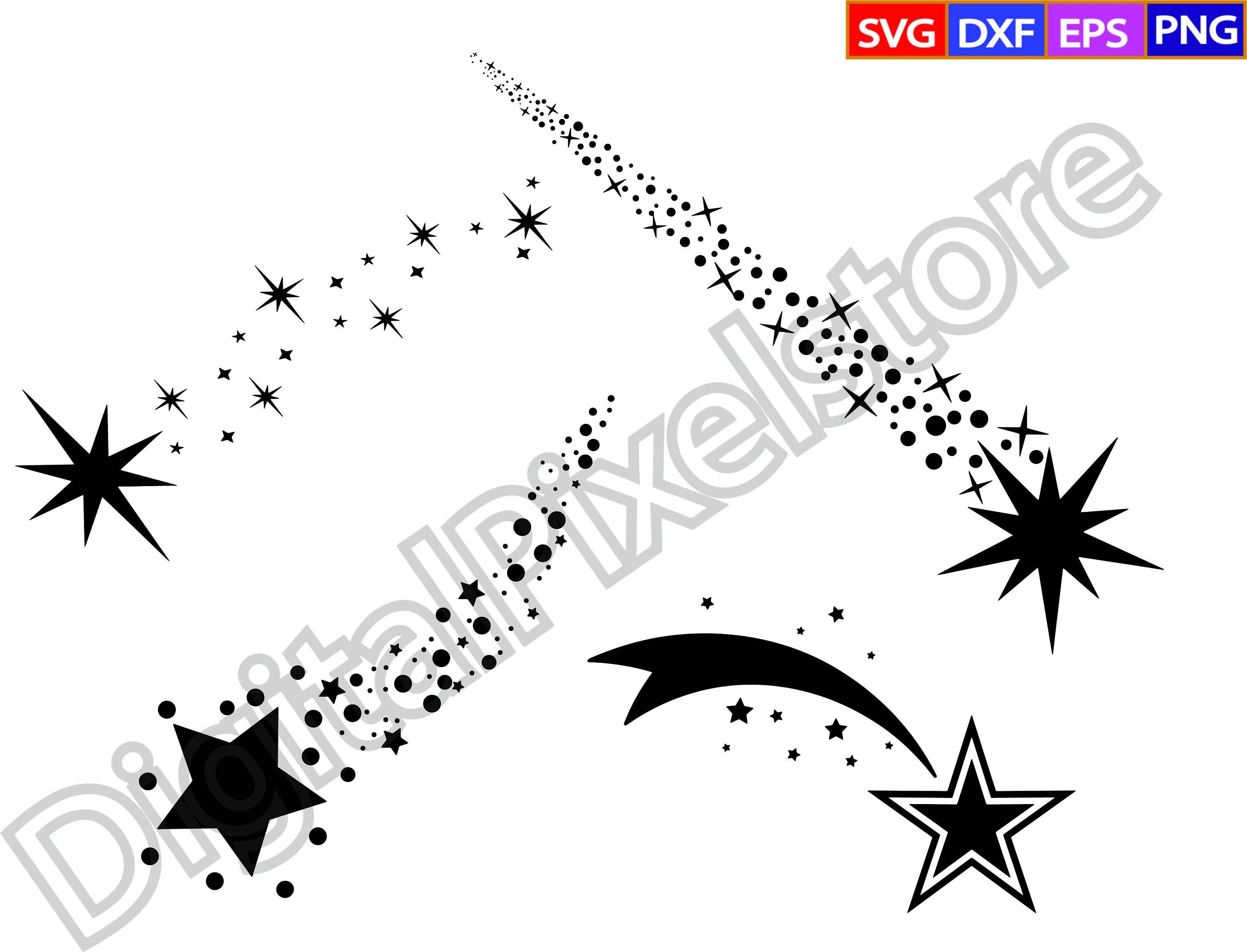 売れ筋新商品 Shooting Star Silhouette File,star Cut Star Svg,shooting アイドル