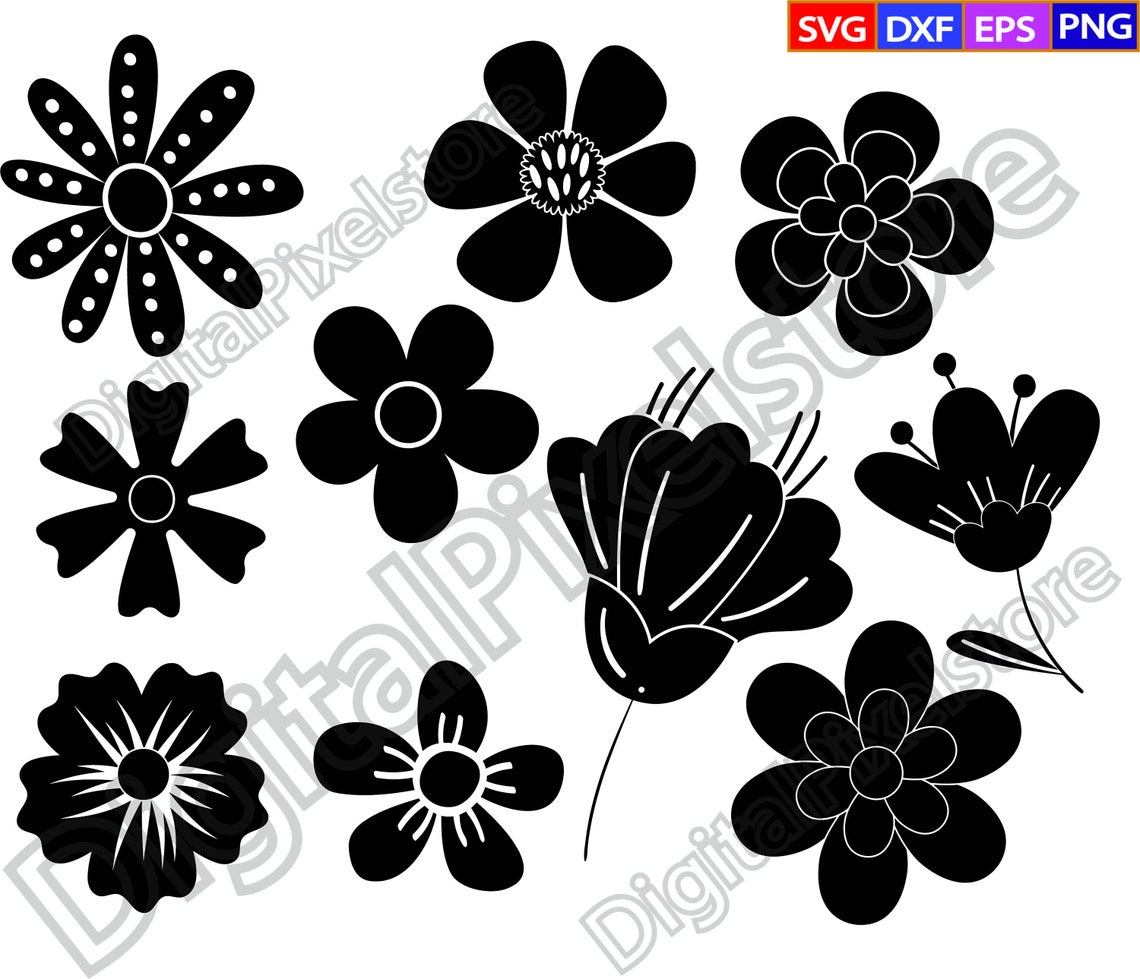 Cute Flower SVG Bundlegardening Flower Svgflowers - Etsy