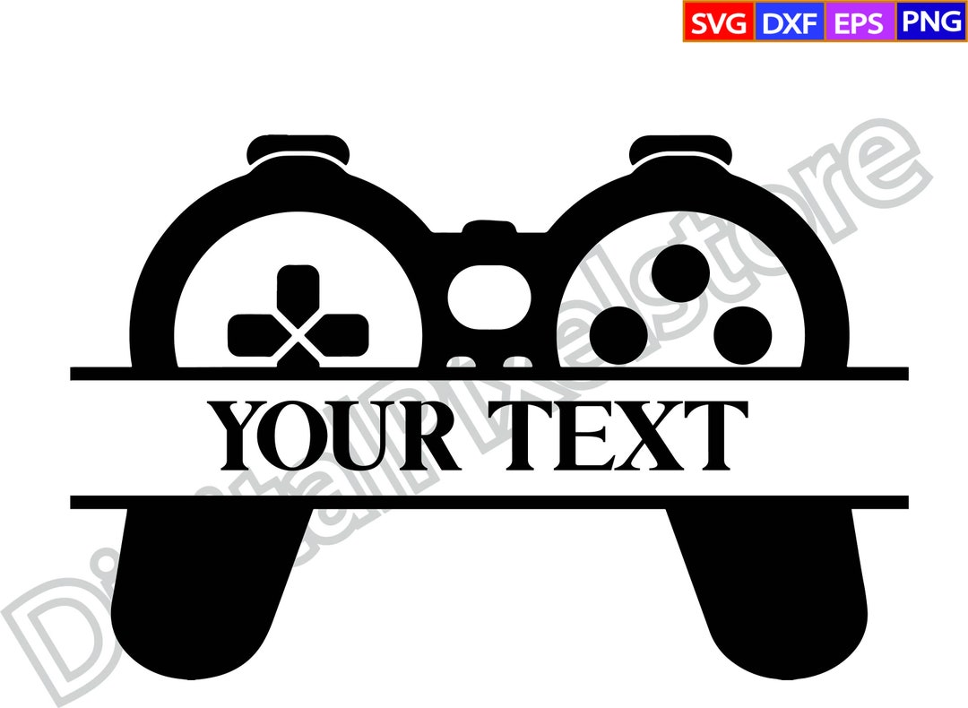 Gaming Controller Name Frame Svggame Controller Svggamer Etsy
