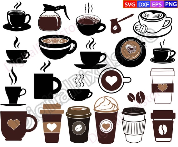 Coffee Cup Svg,coffee Cup Bundle,coffee Svg,coffee Cup Clipart