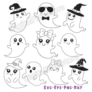 Niedliches Geist-Svg-Bundle, Geist SVG, Geist Png, gruselige Halloween-Svg, Halloween-Geist-Svg, Mädchen-Geist-Svg, Jungen-Geist, Boo-Svg, digitaler Download