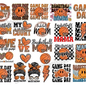 Retro Basketball PNG Bundle: Game Day, Basketball Mom (Digital Download)