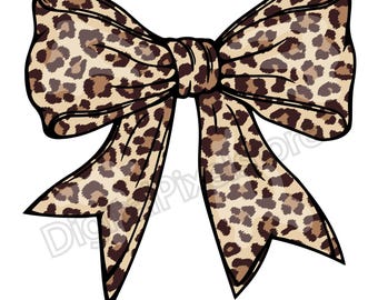 Leopard Coquette Bow PNG: Cheetah Print Design (Digital Download)