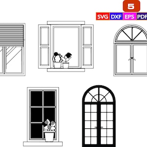 Windows SVG,Gothic Windows,Arched Frame Die Cut Files,Windows bundle,Casement svg,Window Frame,Door,House,Doorknob,Church,WindowArchitecture