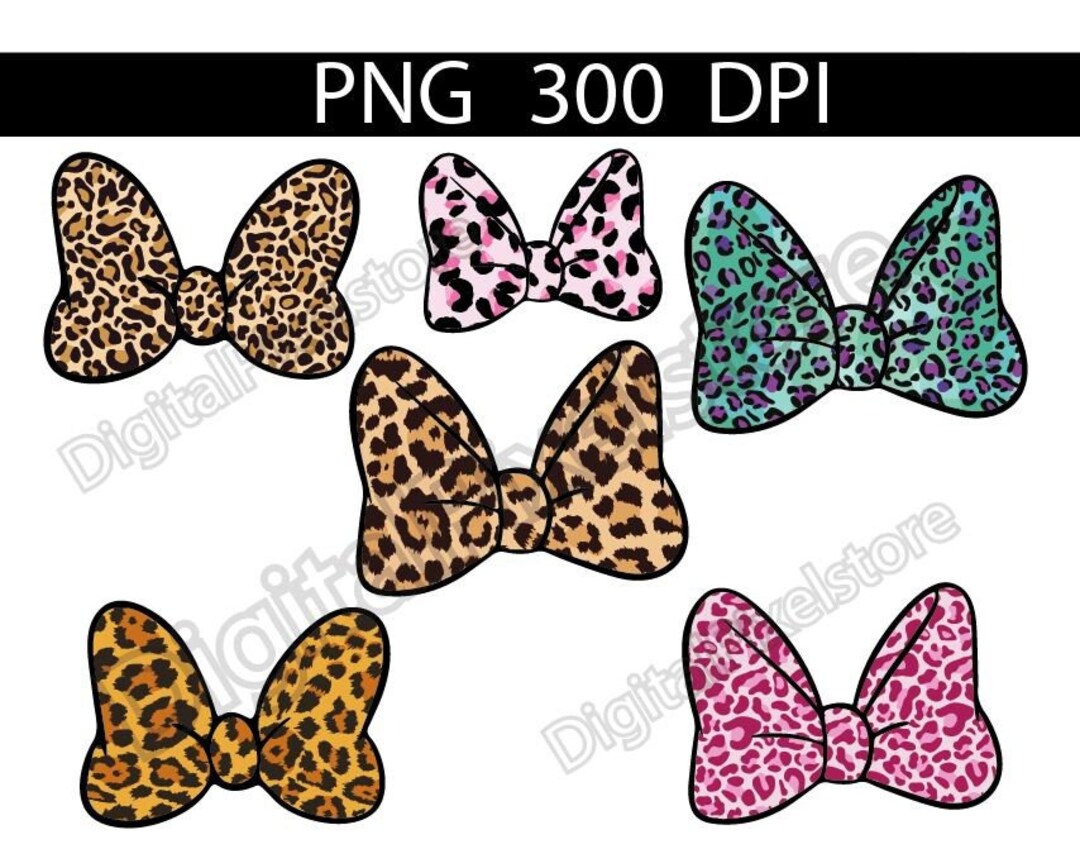 Leopard Bow Png,cute Bow Png,cute Bow Sublimation,leopard Print Png,png ...