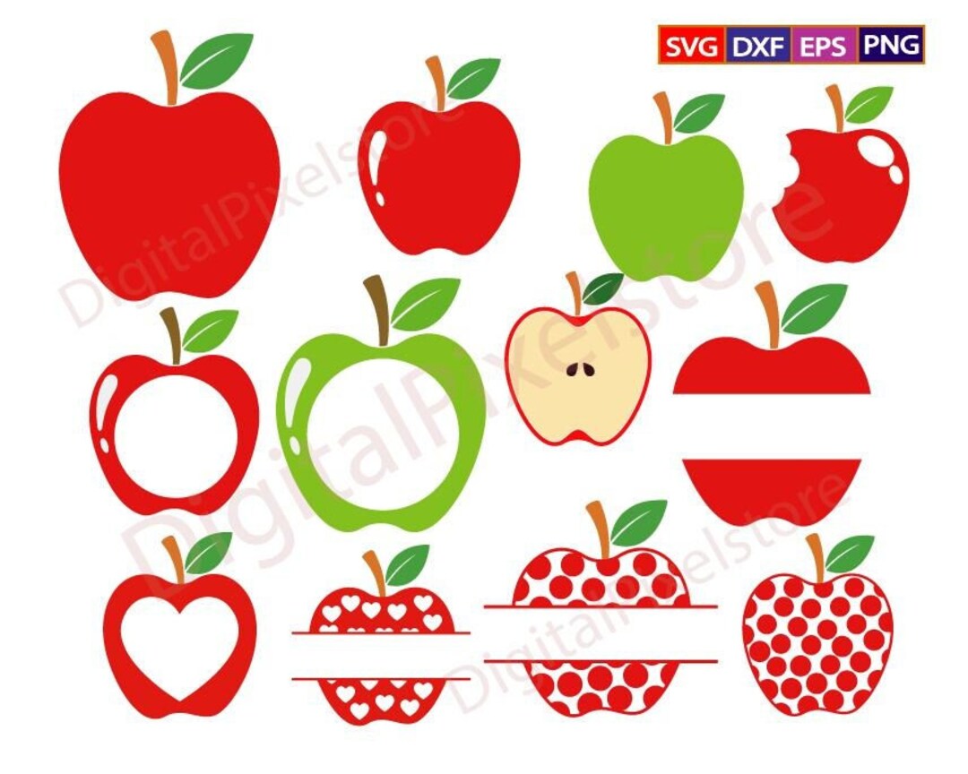 Apple Svg,monogram Svg,apple Clipart,teacher Svg,school Svg,apple