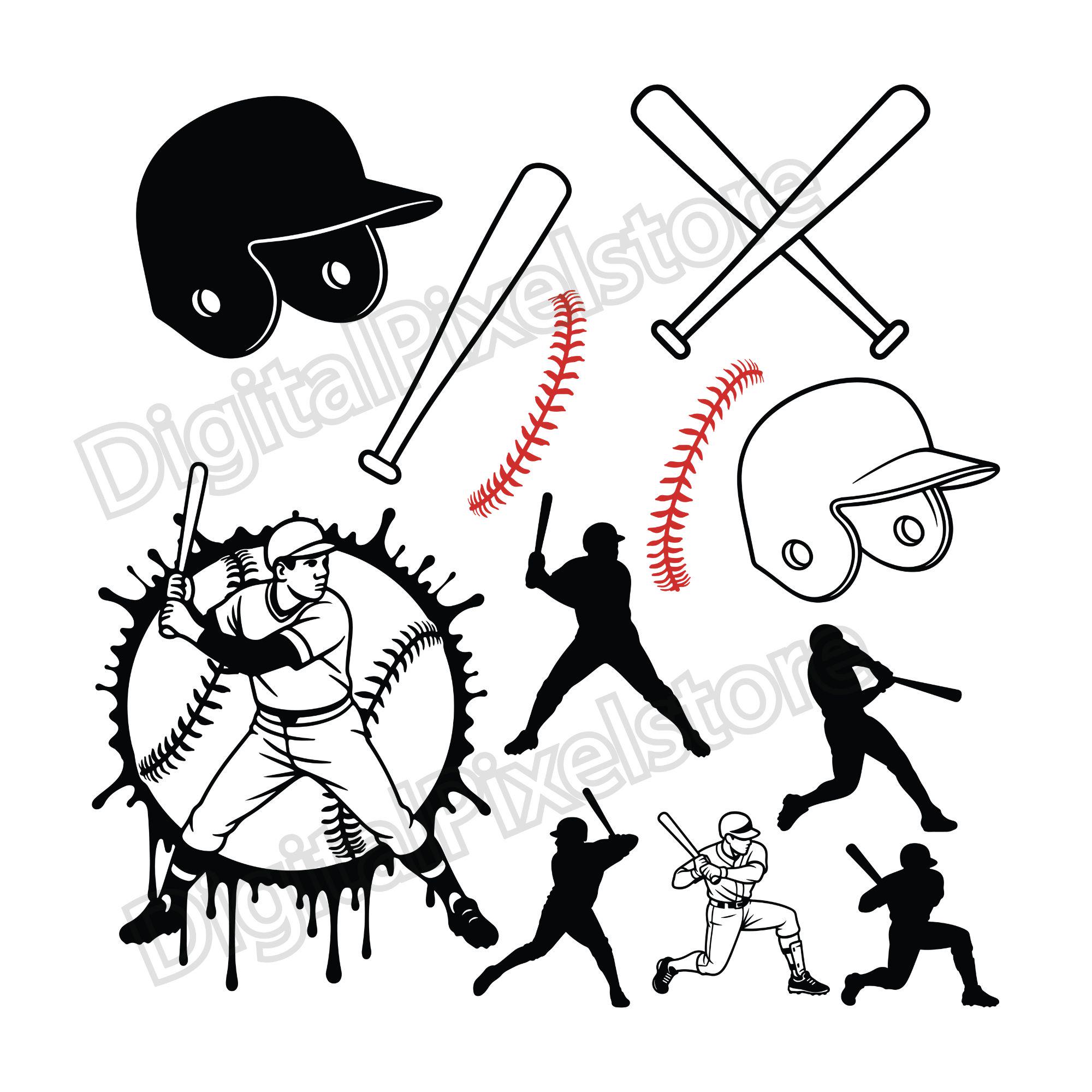 Baseball SVG Bundle: Sport Design, Monogram Clipart (digital Download ...