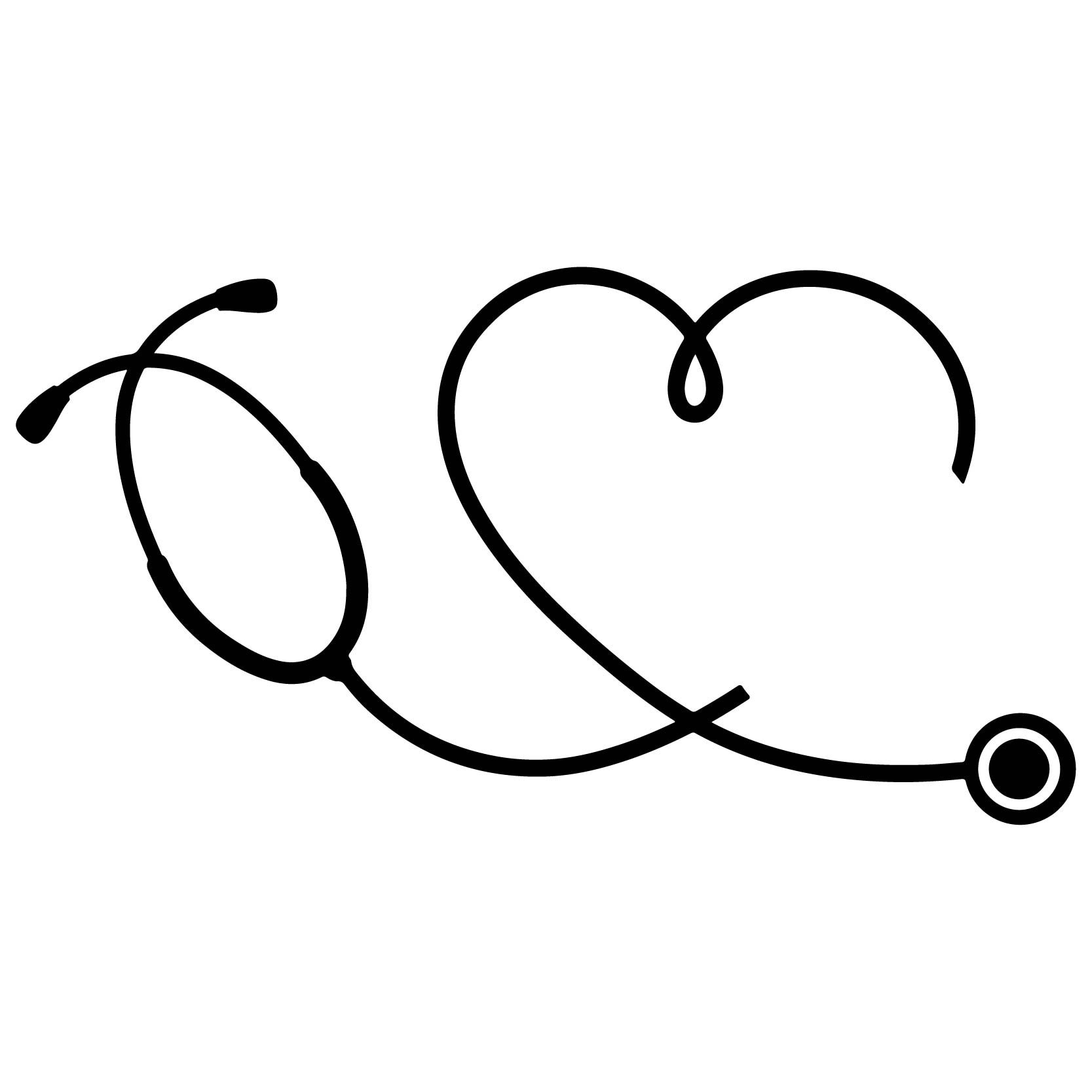 Stethoscope Split Monogram SVG Bundlestethoscope Heart Etsy Australia