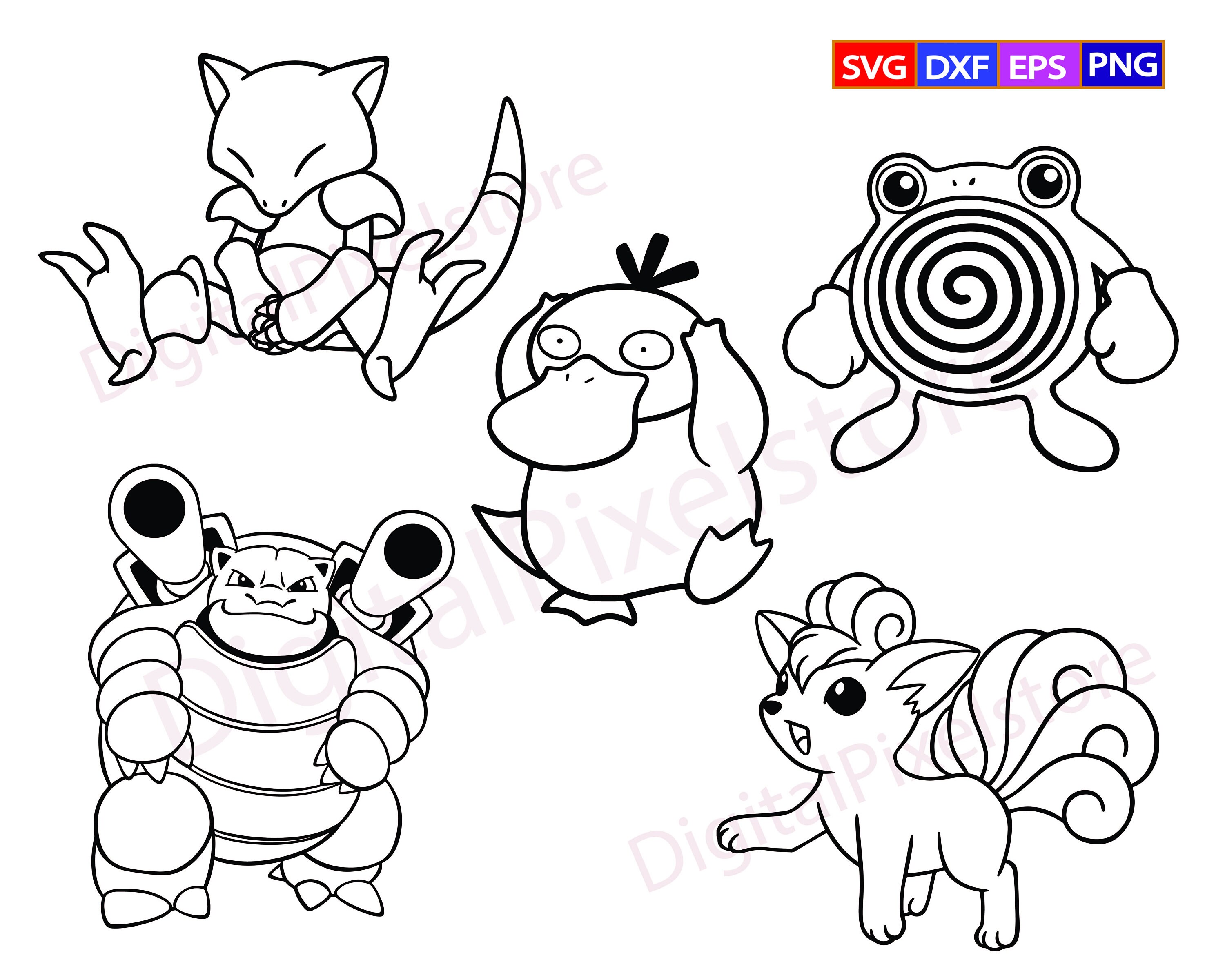 Download Pokemon Svg Bundle Pokemon Silhouette Pokemon Svg Pikachu | Etsy