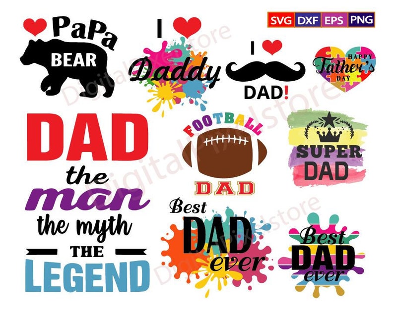 Fête des pères SVG Bundle Papa SVG Papa Meilleur papa Etsy Canada