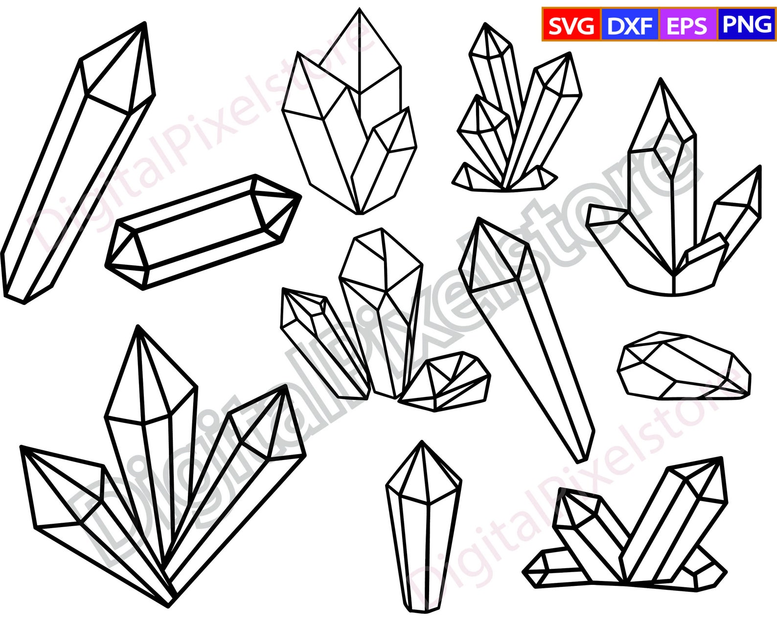 Crystal Svg Bundlemagic Crystals SVG Filescrystal Etsy