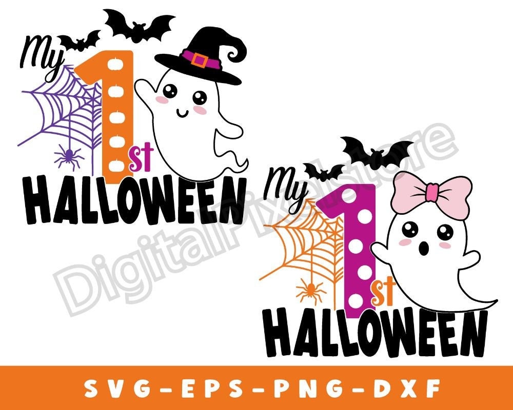 My First Halloween Svghalloween Svgmy 1st Halloween Etsy