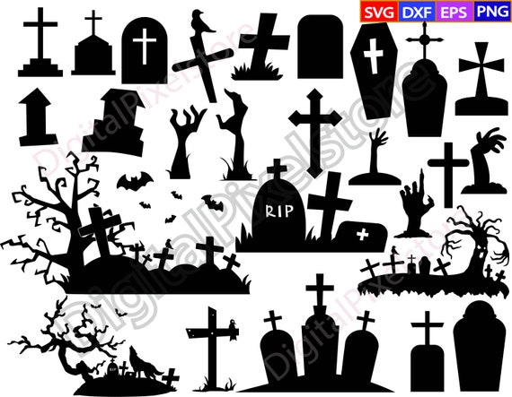 Halloween Tombstone Svgtombstone Svggravestone - Etsy