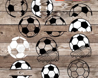 Soccer Ball SVG Bundle: Outline, Monogram, Clip Art (Digital Download)