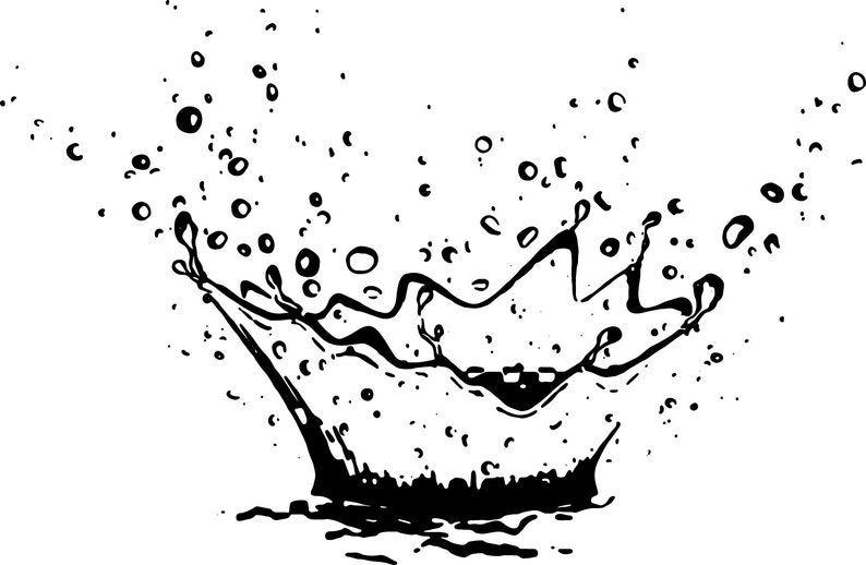 Всплеск воды рисунок