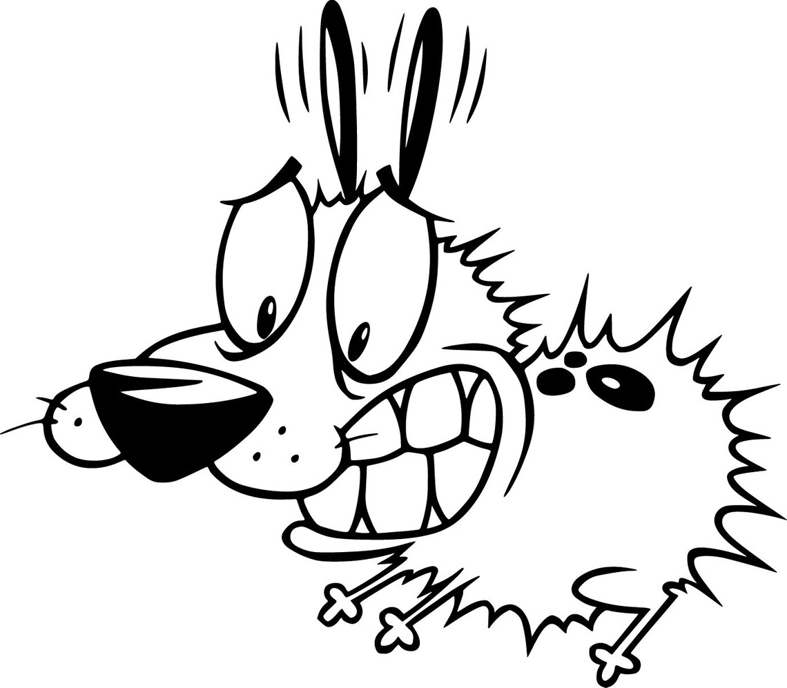 Mut der feige Hund Svg Courage Svg Mut Png Mut Hund Bündel Etsy