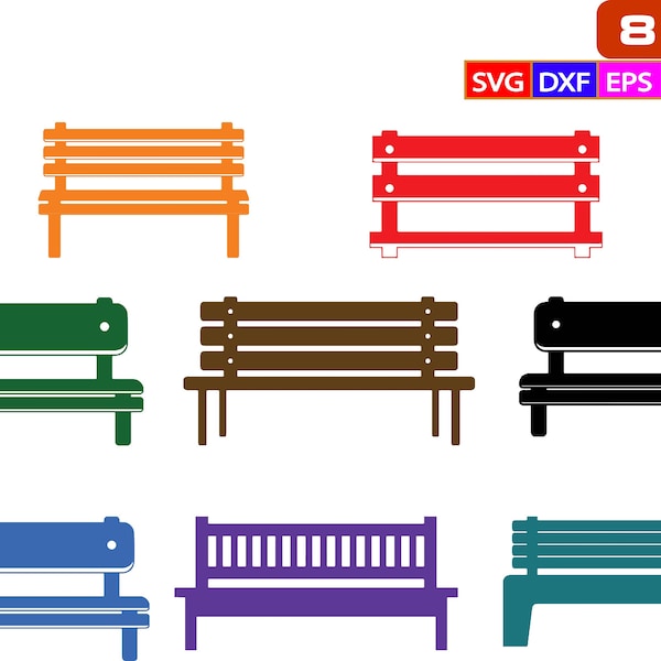 Bench svg,Bench  bundle,Bench Cut Files For Silhouette,  Files for Cricut, Bench Vector, Svg, Dxf, Png, Eps, Bench Design