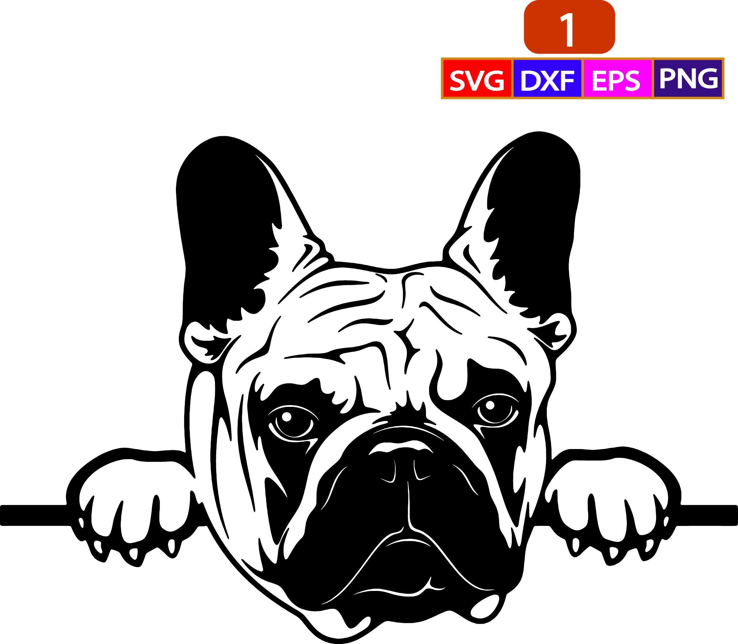 French Bulldog svg Peeking Paws svgLogo Vinyl Stencil | Etsy