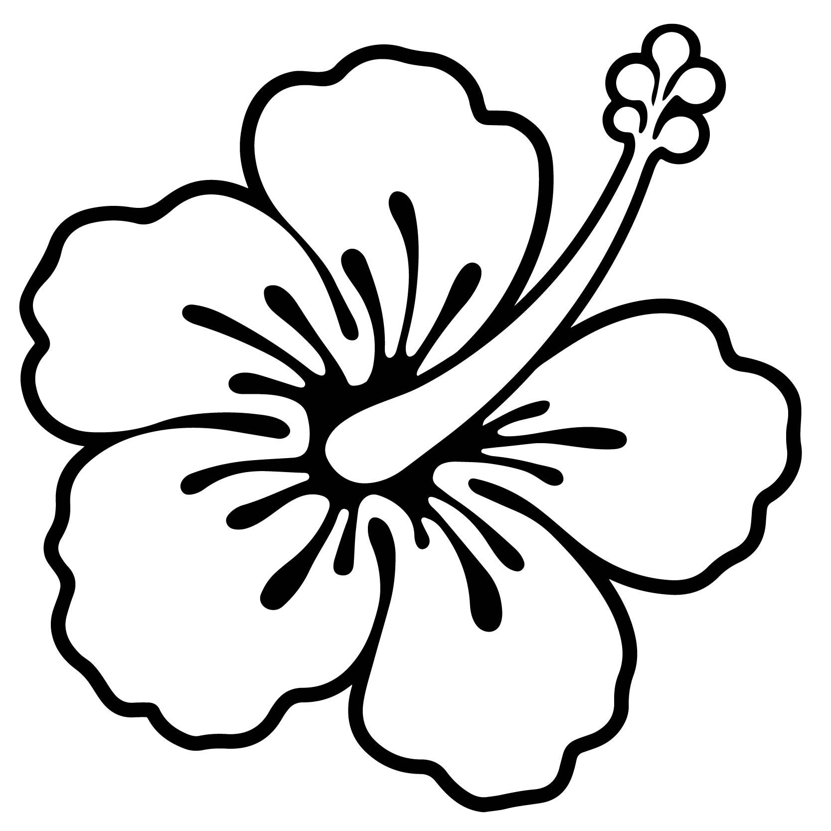 Hibiscus Svg,hibiscus Outline,tropical Flowers,floral Svg,flower  Svg,hawaiian Flower Svg,silhouette Svg,png,eps,dxf,vector,digital Download  - Etsy