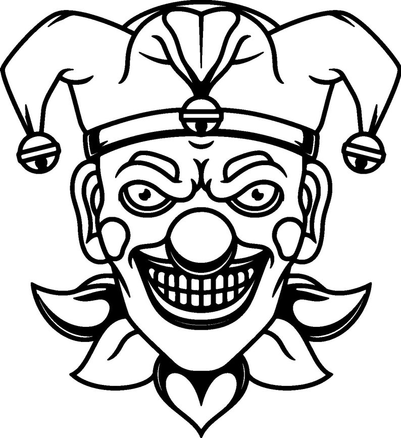 Joker SVGJoker Cut FileJoker Clip ArtJoker VectorJoker Etsy