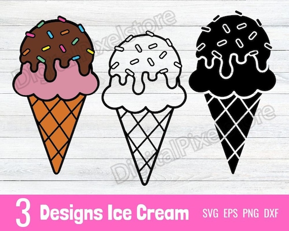 Ice Cream Svg ice Cream Cone Svg ice Cream Clipart ice Cream Cricut ice Cream Silhouette ice Cream Png layered Svg for Cricut Digital File Etsy