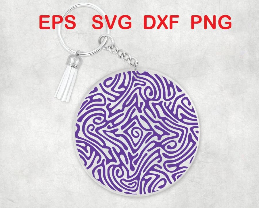 Keychain Svgkeychain Svg Bundlekeychain Designround Pattern - Etsy UK