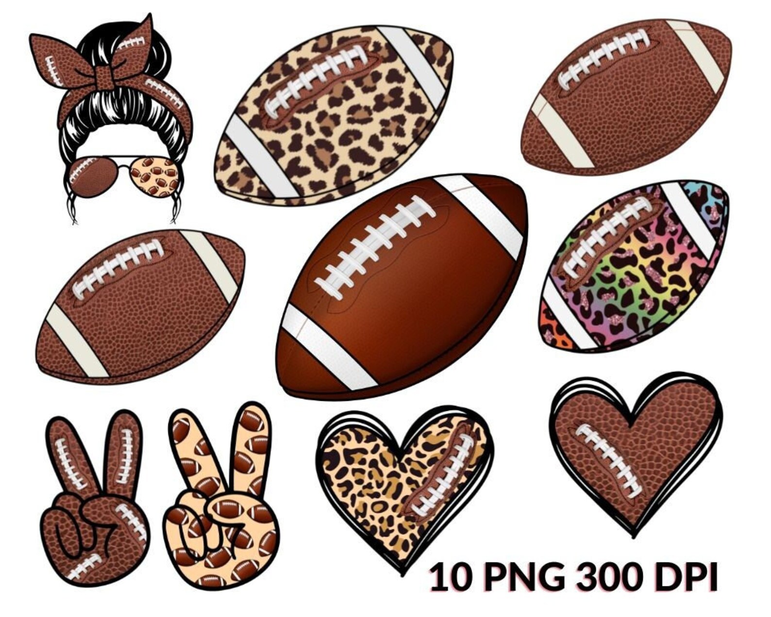 Peace Love Football Designpeace Love Football Pngfootball - Etsy