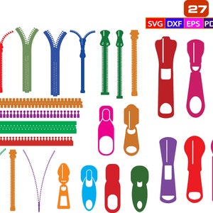 ジッパー SVG バンドル、ジッパー SVG、ジッパー Cricut、シルエット用ジッパー カット ファイル、ジッパー クリップアート、ジッパー ステンシル、ジッパー DXF、ジッパー PNG、ジッパー EPS
