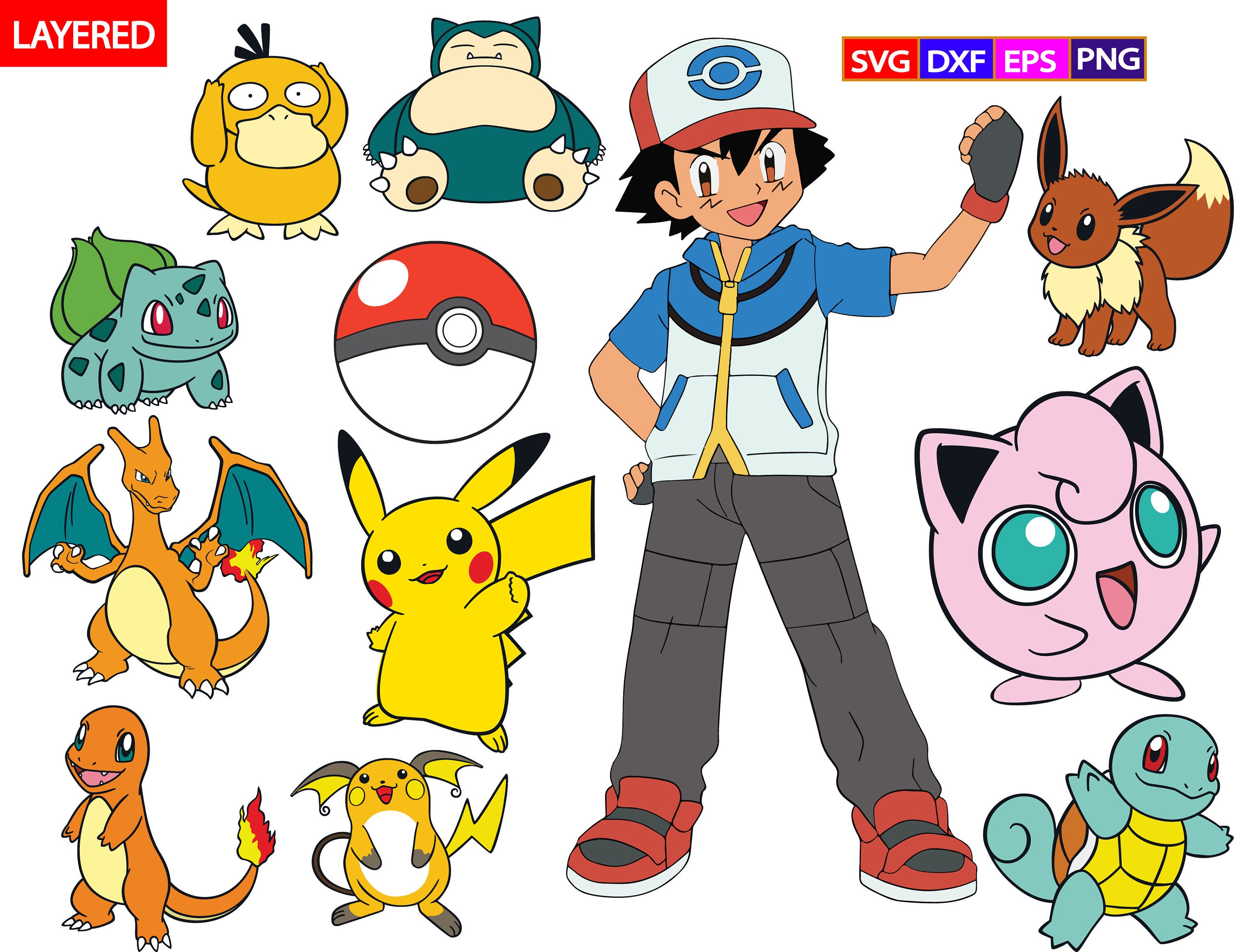 Download Pokemon Bundle Svg Pokemon Svg Pikachu Svg Pokemon Clipart Svg Pikachu Cut Files Pikachu Files For Cricut Pokemon Png Svg Dxf Png Eps