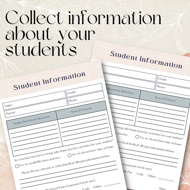 Tutor Binder Forms and Templates for Tutors GROWING Resource Etsy