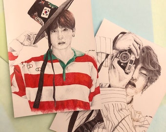 Bts Drawing Etsy