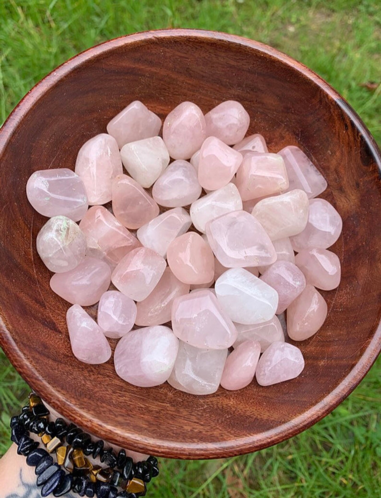 Rose Quartz Smooth Tumble Stones Etsy