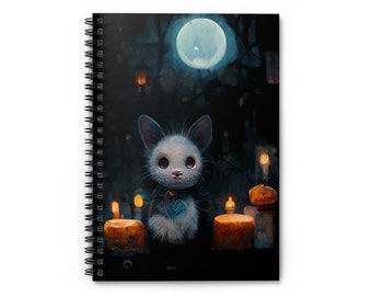 Grave Kitten: The Lunar Prince | Halloween Spiral Notebook