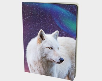White Wolf Galaxy | Large Rainbow Notebook